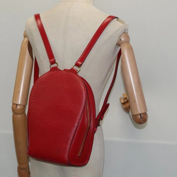 LOUIS VUITTON Epi Mabillon Backpack Castilian Red M52237 LV Auth ep11374 main image 7